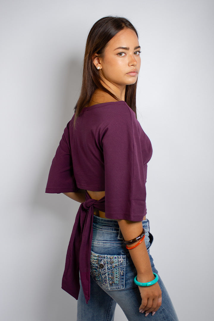 Subdued Essential - T-shirt with back lacing