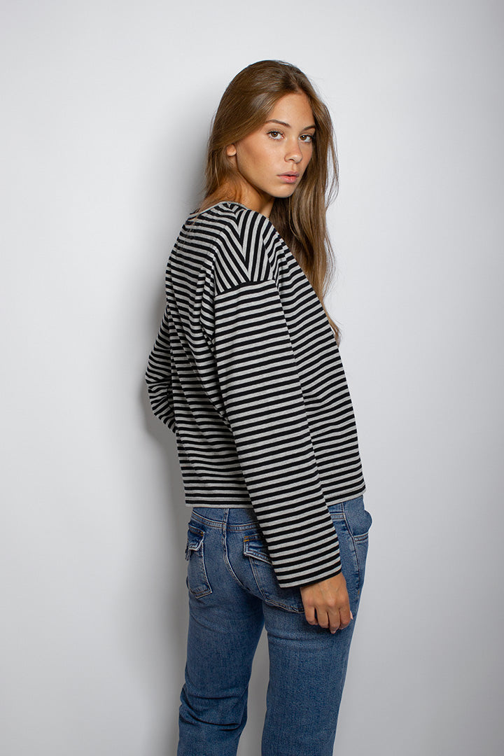 Subdued Trending - Striped crew-neck T-shirt