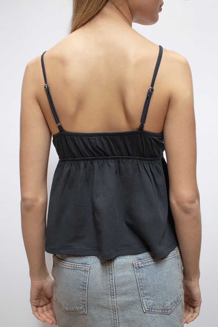Subdued Signature - Top with embroidery and lace