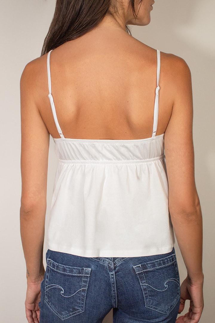 Subdued Signature - Top with embroidery and lace