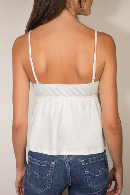 Subdued Signature - Top with embroidery and lace
