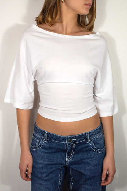 Subdued Essential - T-shirt with back lacing
