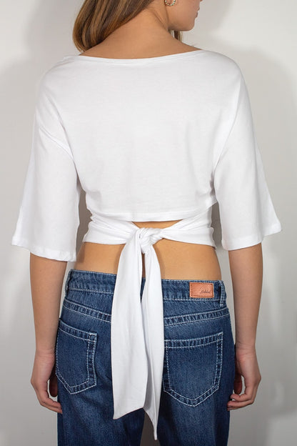 Subdued Essential - T-shirt with back lacing