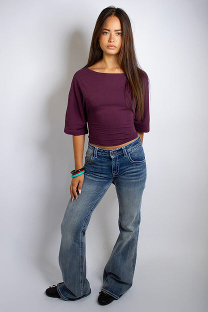 Subdued Essential - T-shirt with back lacing