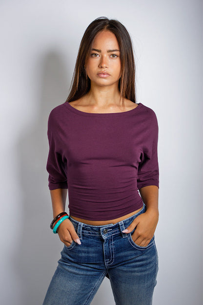 Subdued Essential - T-shirt with back lacing