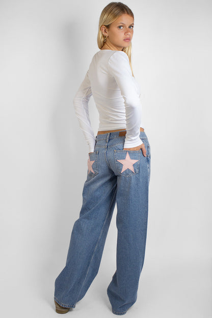 Subdued Featured - Low-rise star jeans