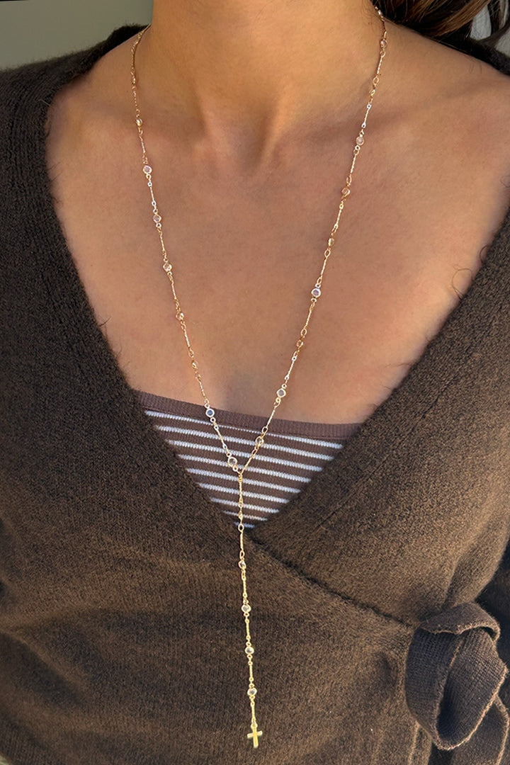 Subdued Customer Favorite - Long necklace with cross
