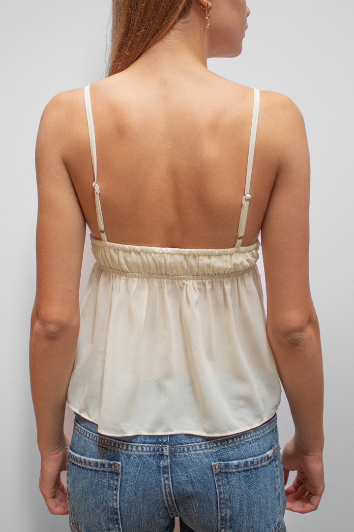 Subdued Sale - V-neck top with beading