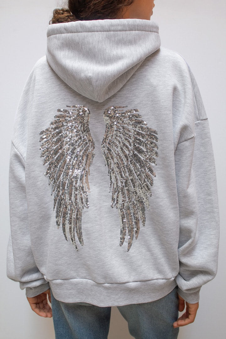 Subdued Deals - Wings sequin hoodie