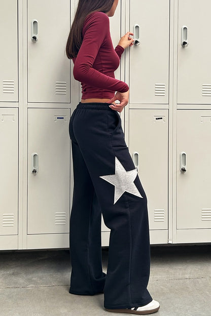 Subdued Premium - Wide-leg joggers with star