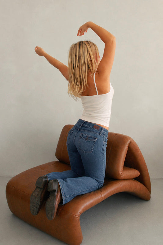 Subdued Customer Favorite - Low waist flared jeans