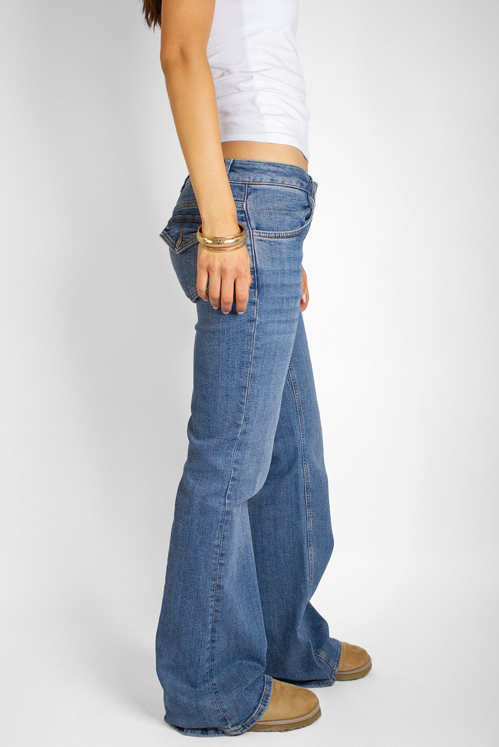 Subdued Customer Favorite - Low waist flared jeans