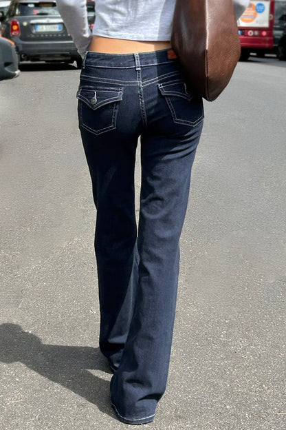 Subdued Recommended - Low waist flared jeans