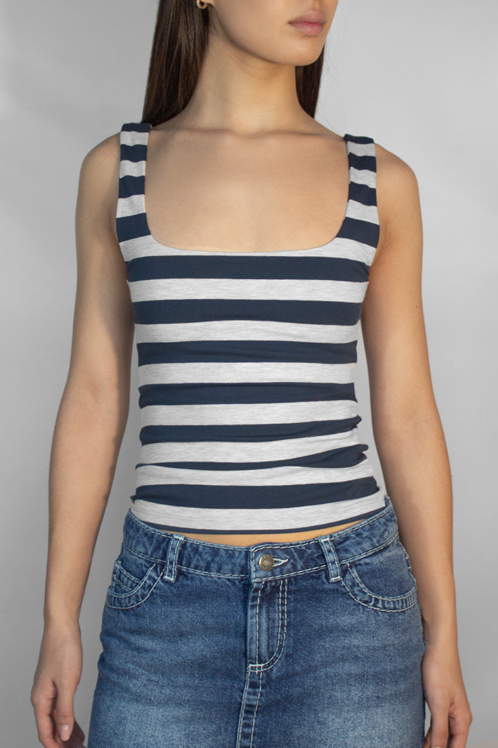 Subdued Popular - Square neckline top
