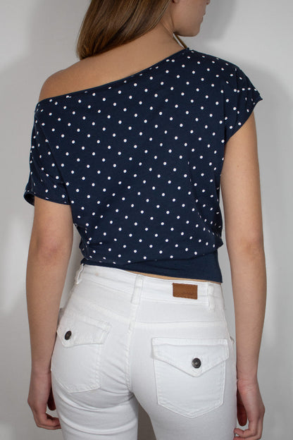 Subdued Top Pick - Crop boat neck T-shirt