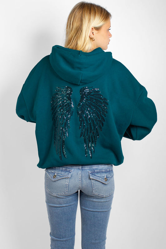 Subdued Essential - Wings sequin hoodie