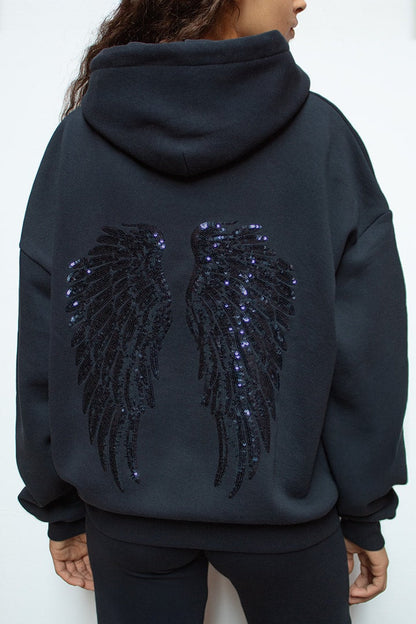 Subdued Essential - Wings sequin hoodie