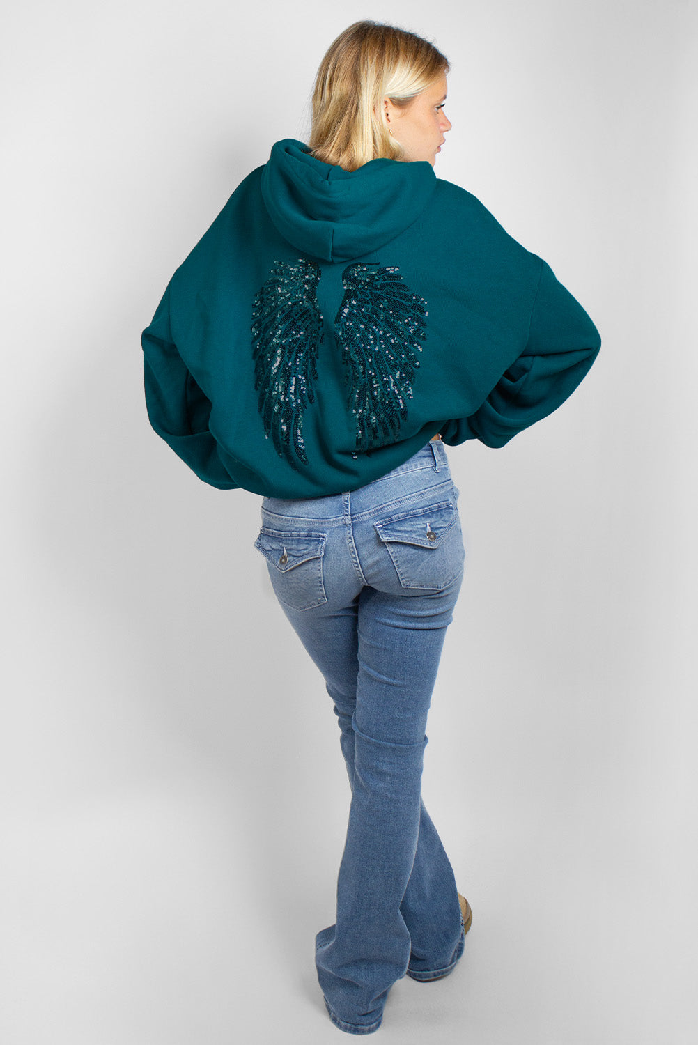 Subdued Essential - Wings sequin hoodie