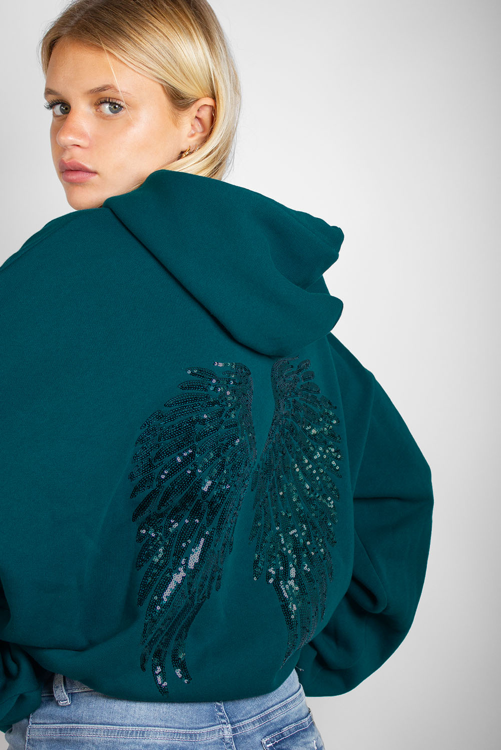 Subdued Essential - Wings sequin hoodie