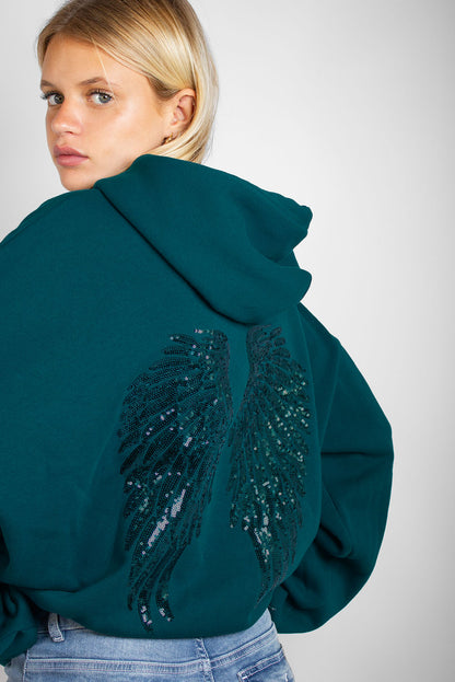 Subdued Essential - Wings sequin hoodie