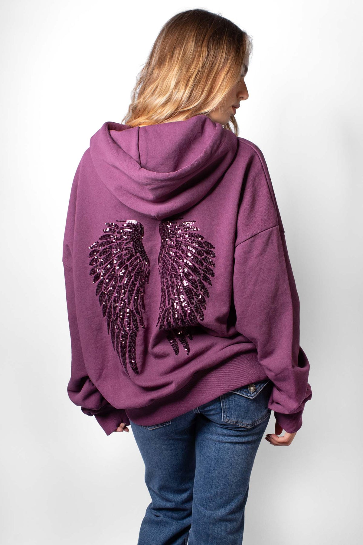 Subdued Essential - Wings sequin hoodie