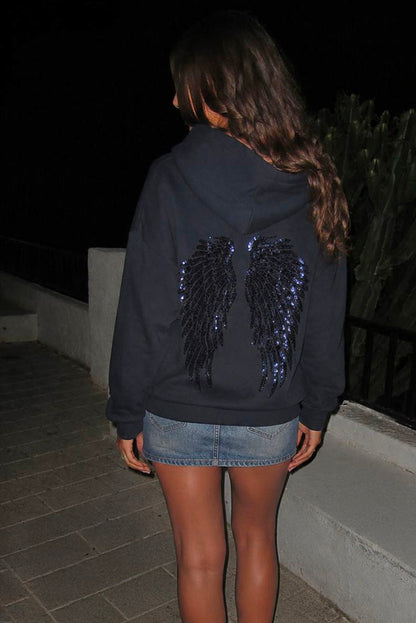 Subdued Essential - Wings sequin hoodie
