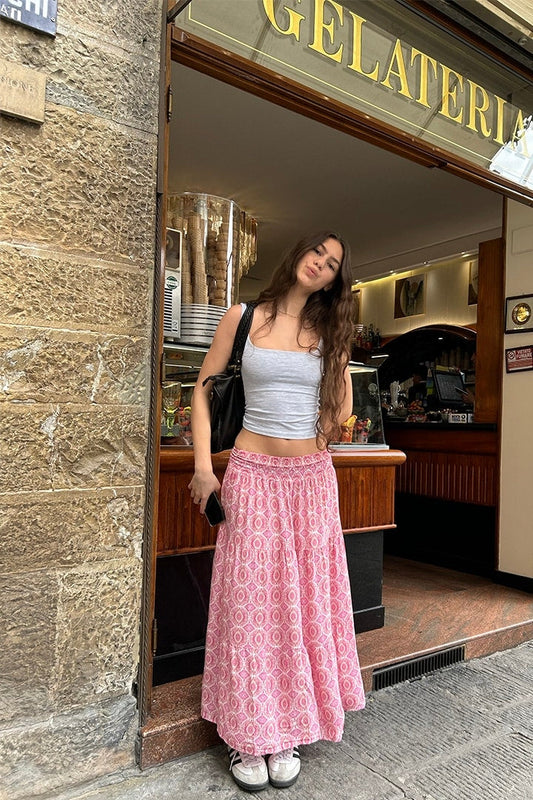 Subdued Great Value - Long ruffle skirt