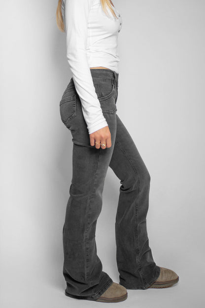 Subdued Signature - Double button flared jeans