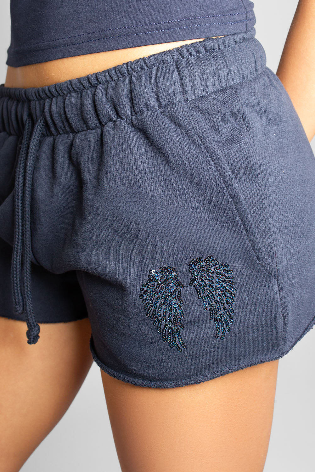 Subdued Top Pick - Sequin Wing Shorts