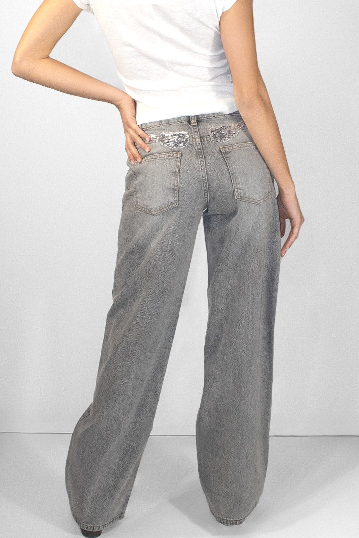 Subdued Featured - Wings Low-Waist Jeans