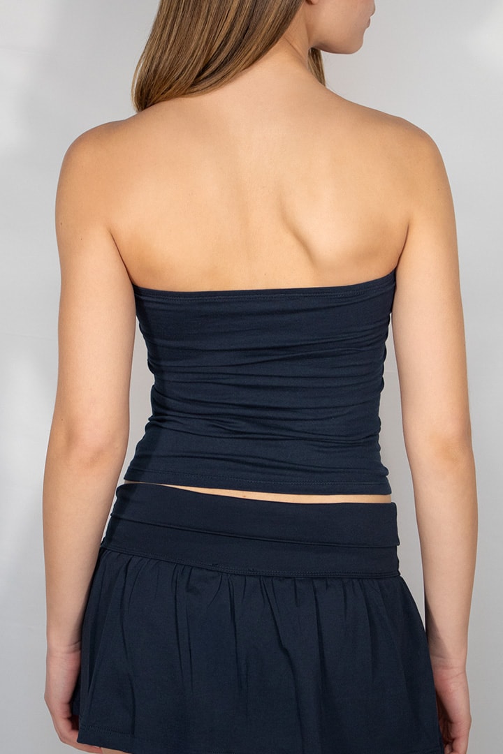 Subdued Trusted - Ruched Tie-Front Top