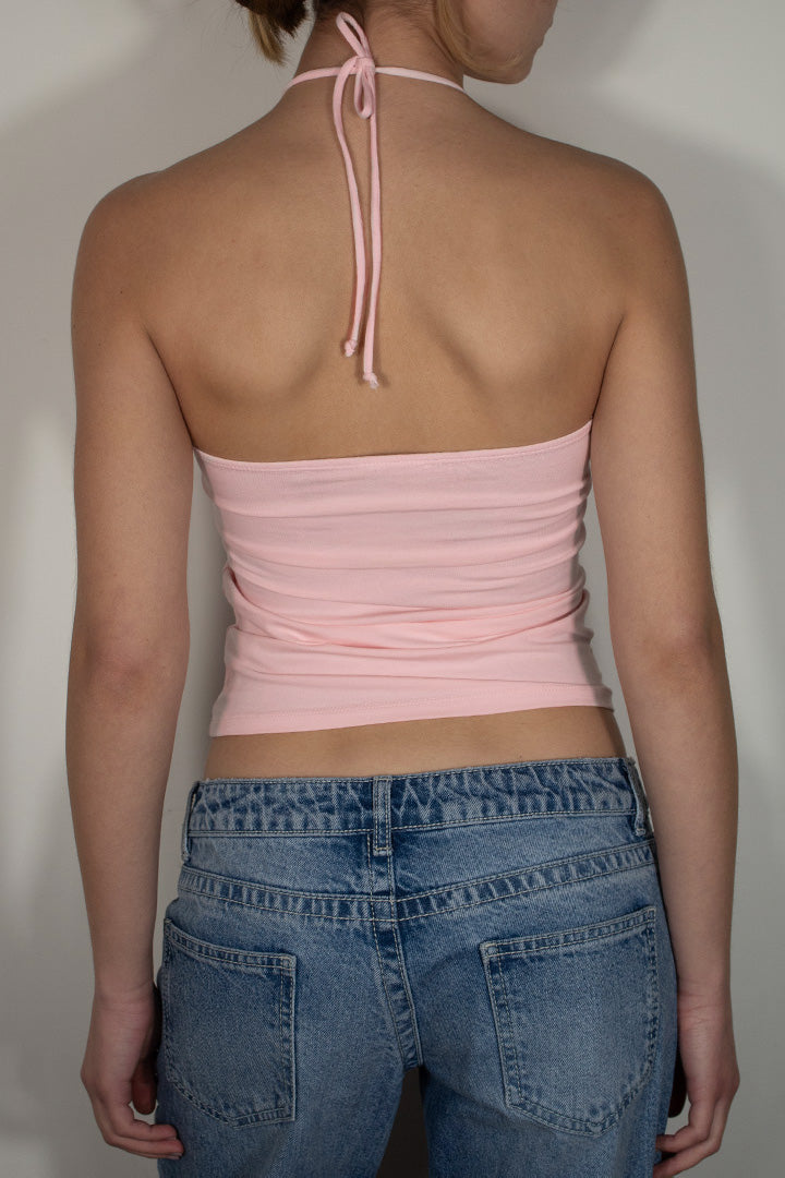 Subdued Trusted - Ruched Tie-Front Top