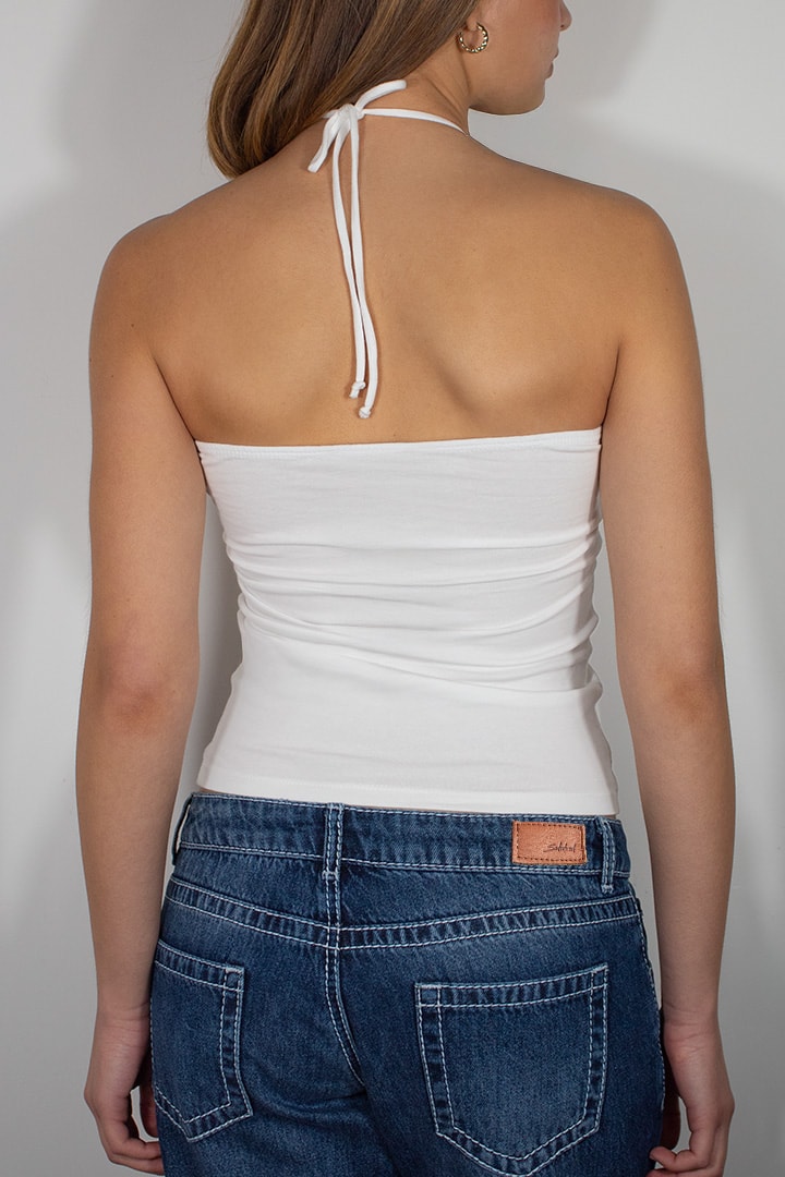 Subdued Trusted - Ruched Tie-Front Top