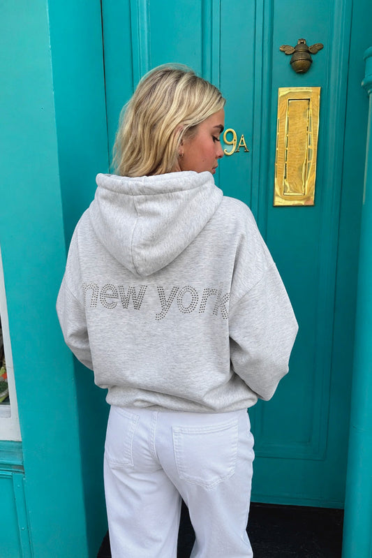 Subdued Sale - New York rhinestone hoodie