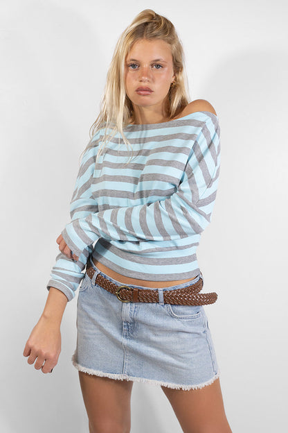 Subdued Discount - T-shirt with a boat neck