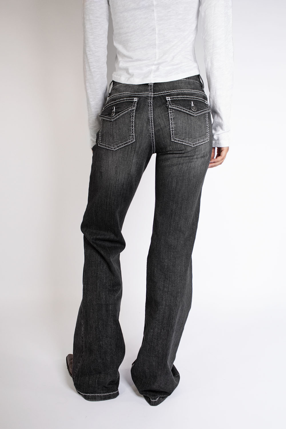 Subdued Popular - Low-Waist Flared Jeans