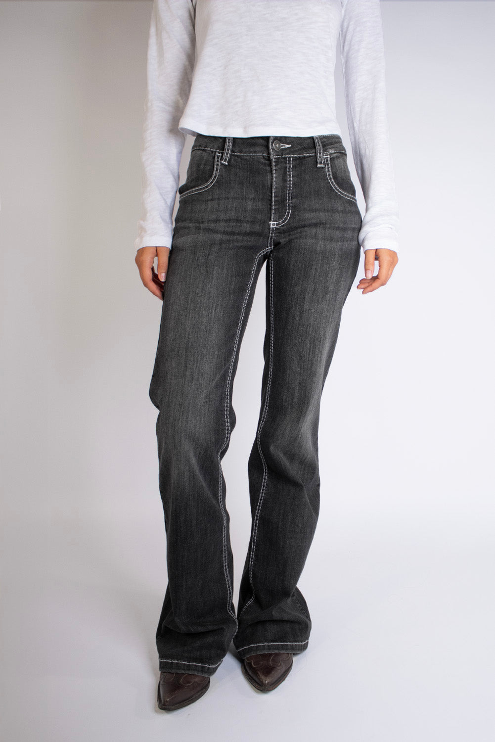 Subdued Popular - Low-Waist Flared Jeans