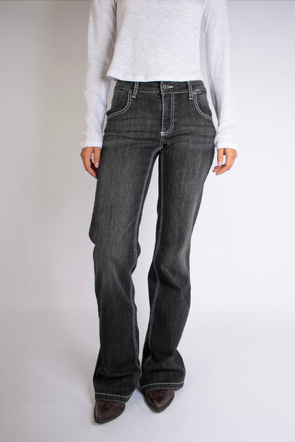 Subdued Popular - Low-Waist Flared Jeans