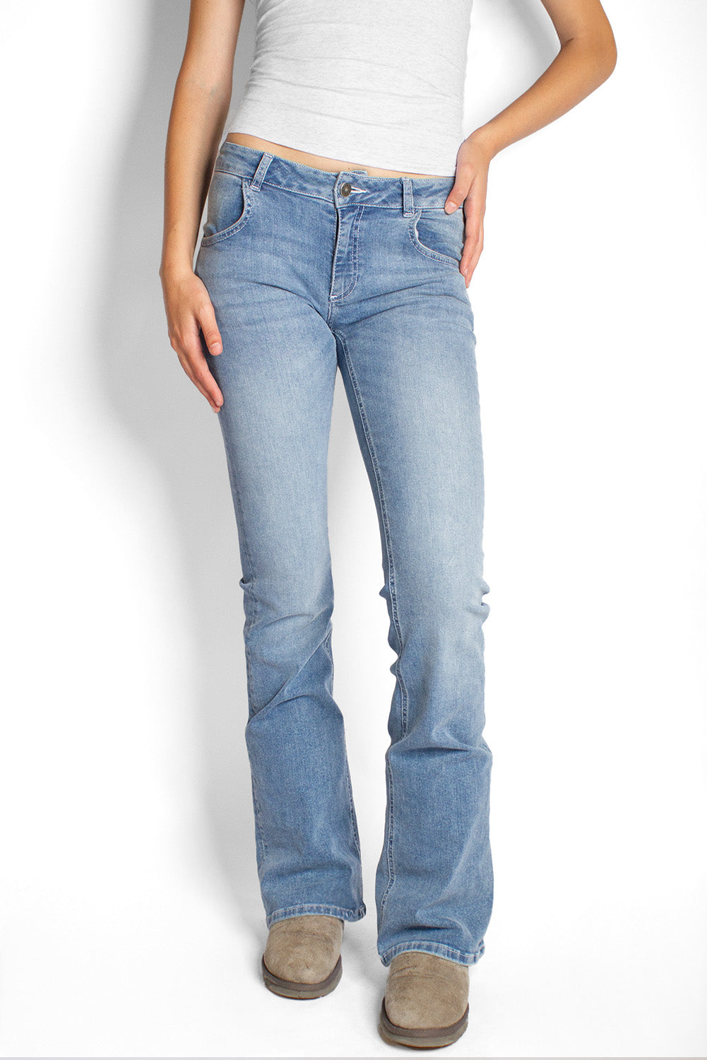 Subdued Smart Buy - Low-waist flared jeans with wings