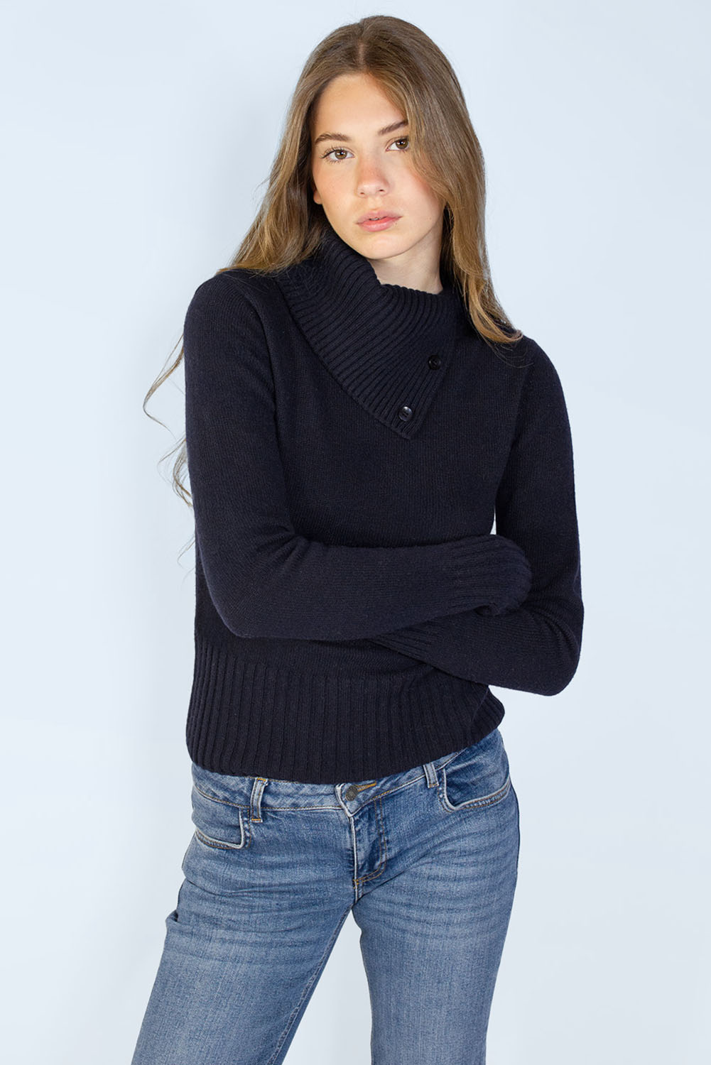 Subdued Special Offer - High neck sweater with buttons