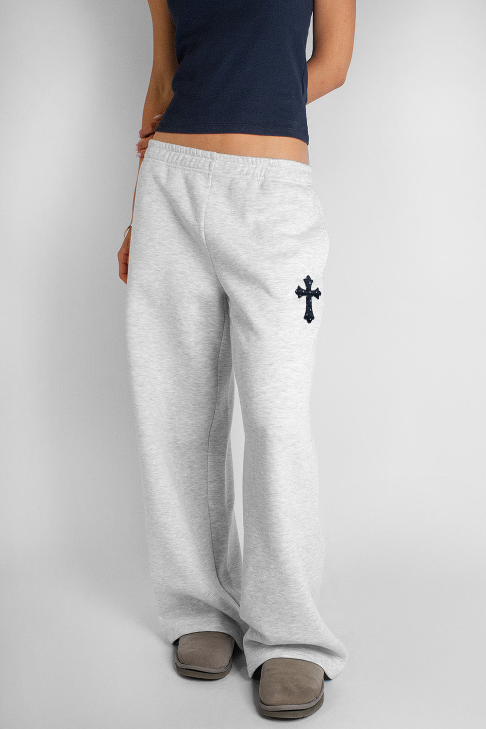 Subdued Great Value - Wide-leg joggers with cross patch