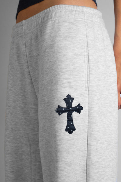 Subdued Great Value - Wide-leg joggers with cross patch