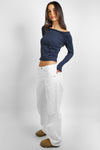 09U - BLUE pois WHITE