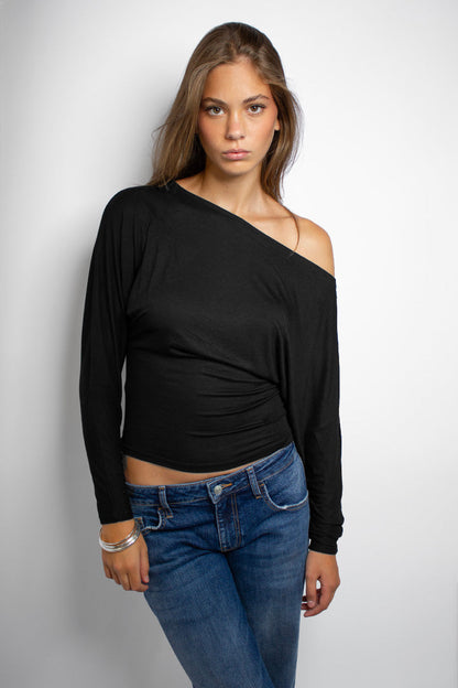 Subdued Discount - Boat-neck T-shirt