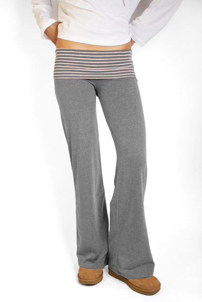 Subdued Hot Sale - Wide-leg trousers with turn-up hem
