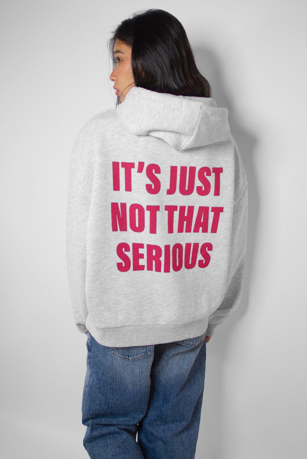 Subdued Popular - "Not That Serious" Printed Hoodie