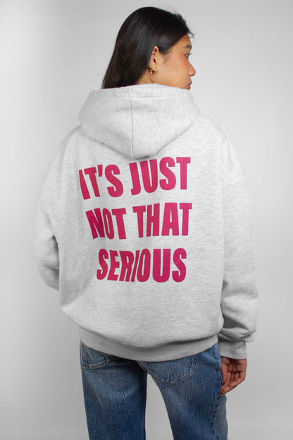 Subdued Popular - "Not That Serious" Printed Hoodie