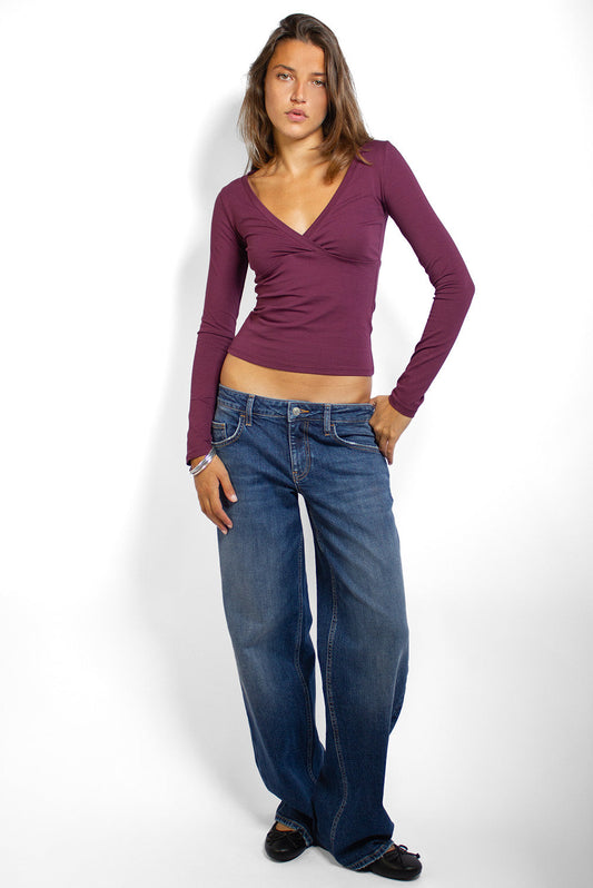 Subdued Featured - Long-sleeve wrap top