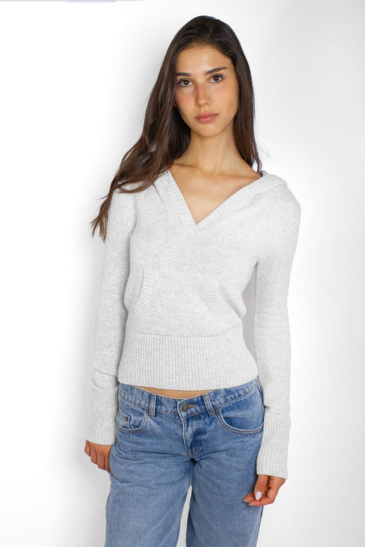 Subdued Best Seller - Hooded V-neck sweater