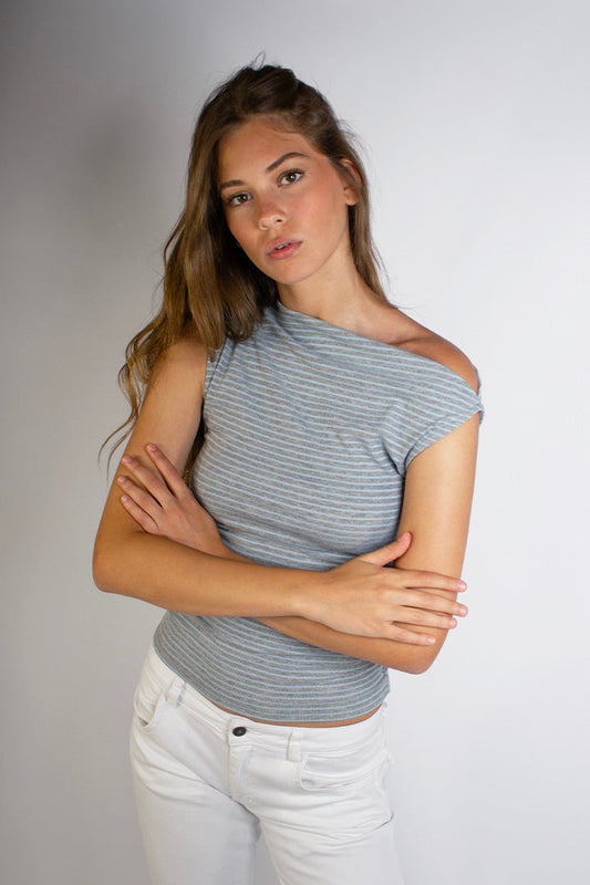 Subdued Everyday - Asymmetrical neckline top